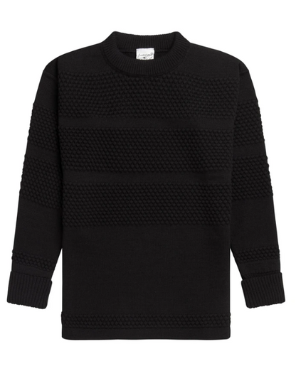 S.N.S. HERNING FISHERMAN CREW NECK - BLACK VOID