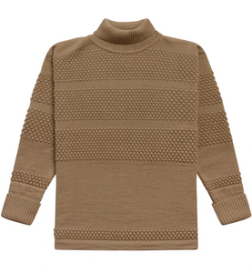 S.N.S. HERNING FISHERMAN SWEATER - ARMY CAMEL