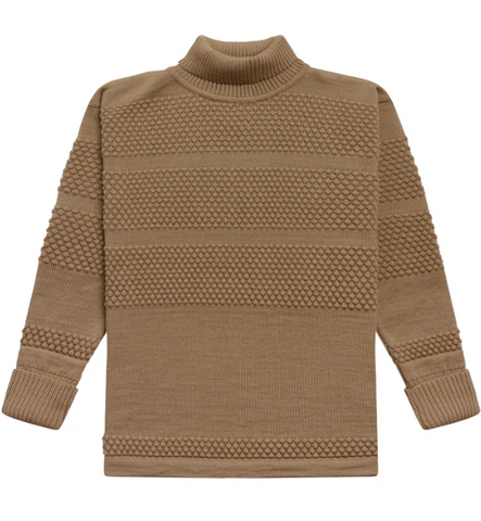 S.N.S. HERNING FISHERMAN SWEATER - ARMY CAMEL