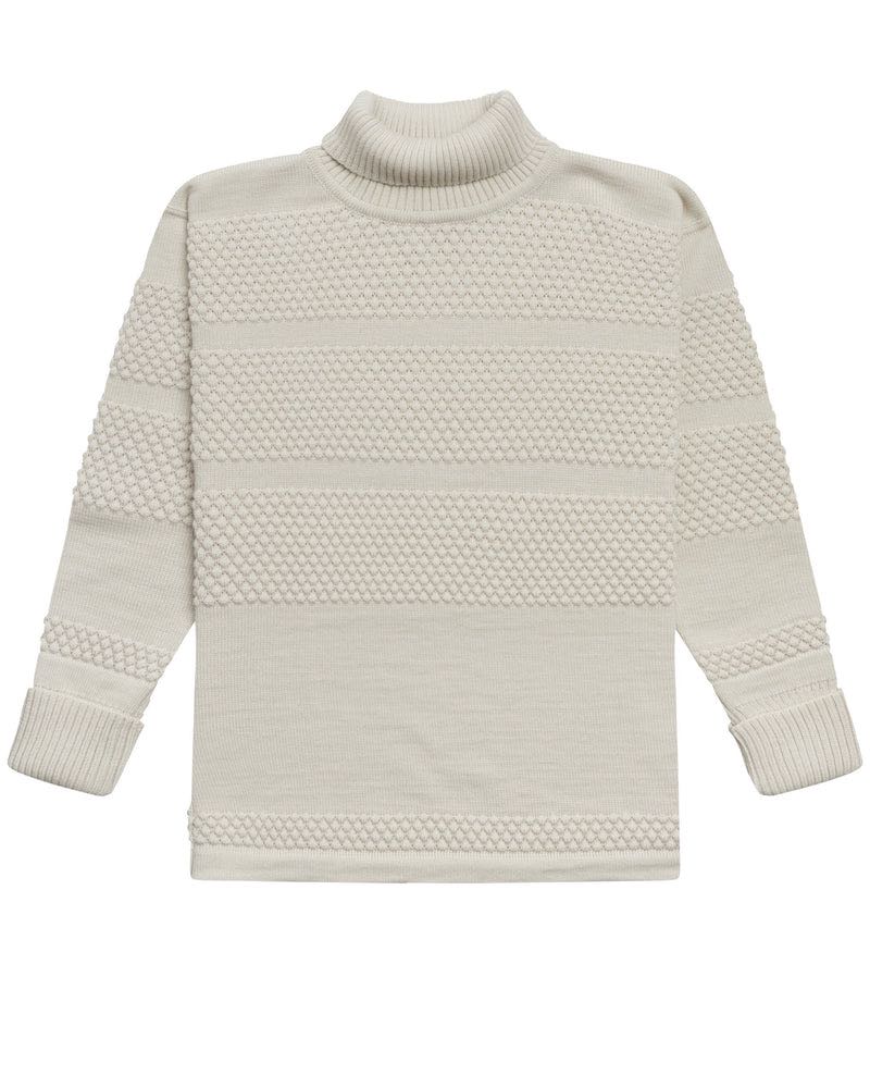 S.N.S. HERNING FISHERMAN SWEATER - NATURAL WHITE