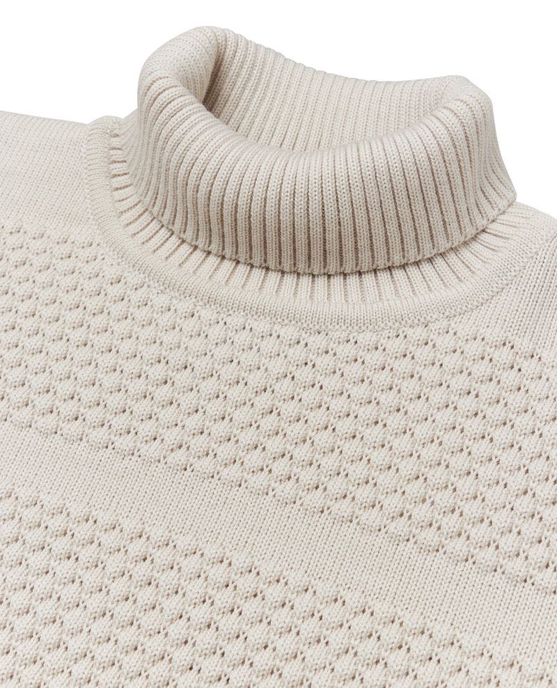 S.N.S. HERNING FISHERMAN SWEATER - NATURAL WHITE