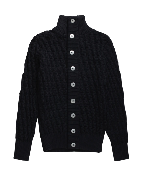 S.N.S. HERNING STARK CARDIGAN - NAVY BLUE