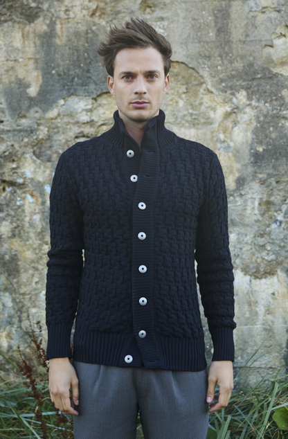 S.N.S. HERNING STARK CARDIGAN - NAVY BLUE