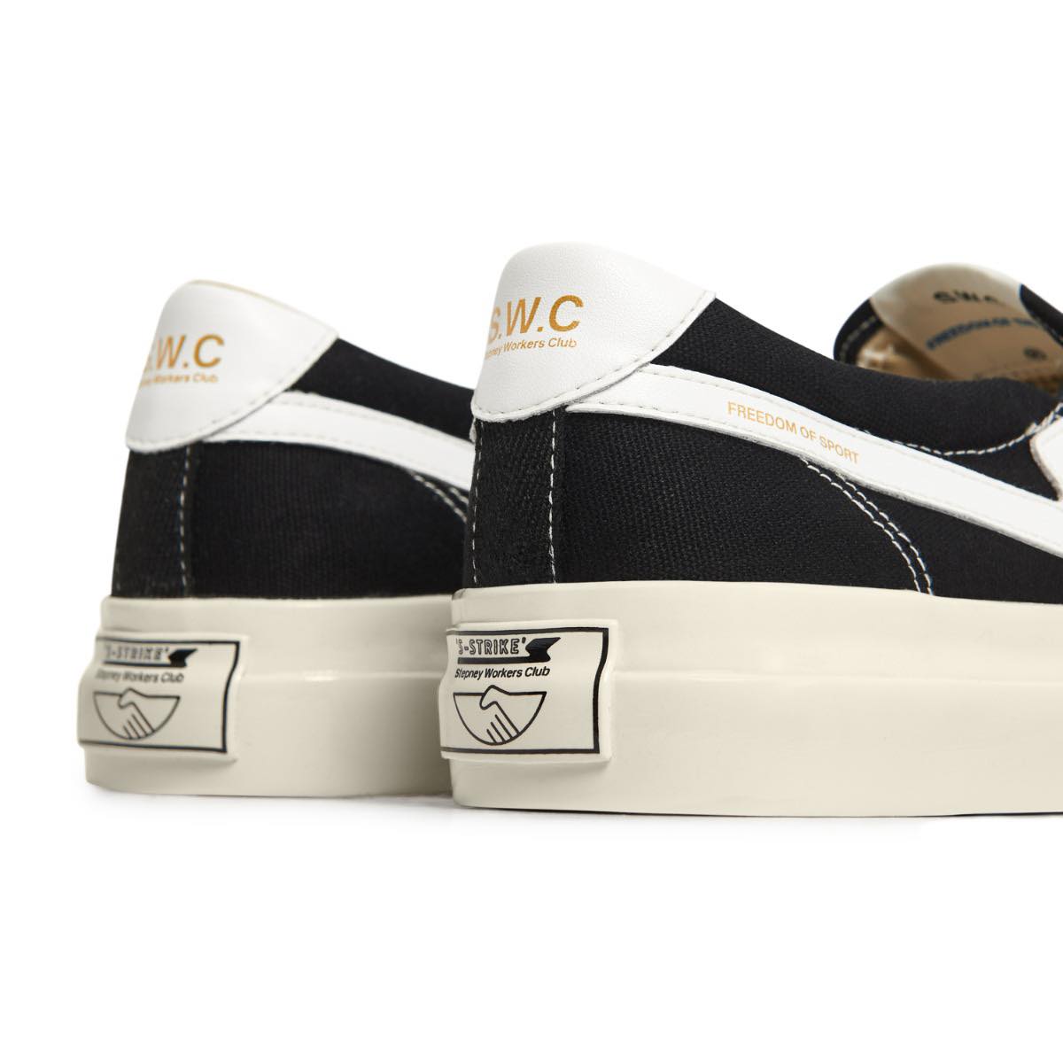 STEPNEY WORKERS CLUB LISTER S-STRIKE CANVAS - BLACK / WHITE