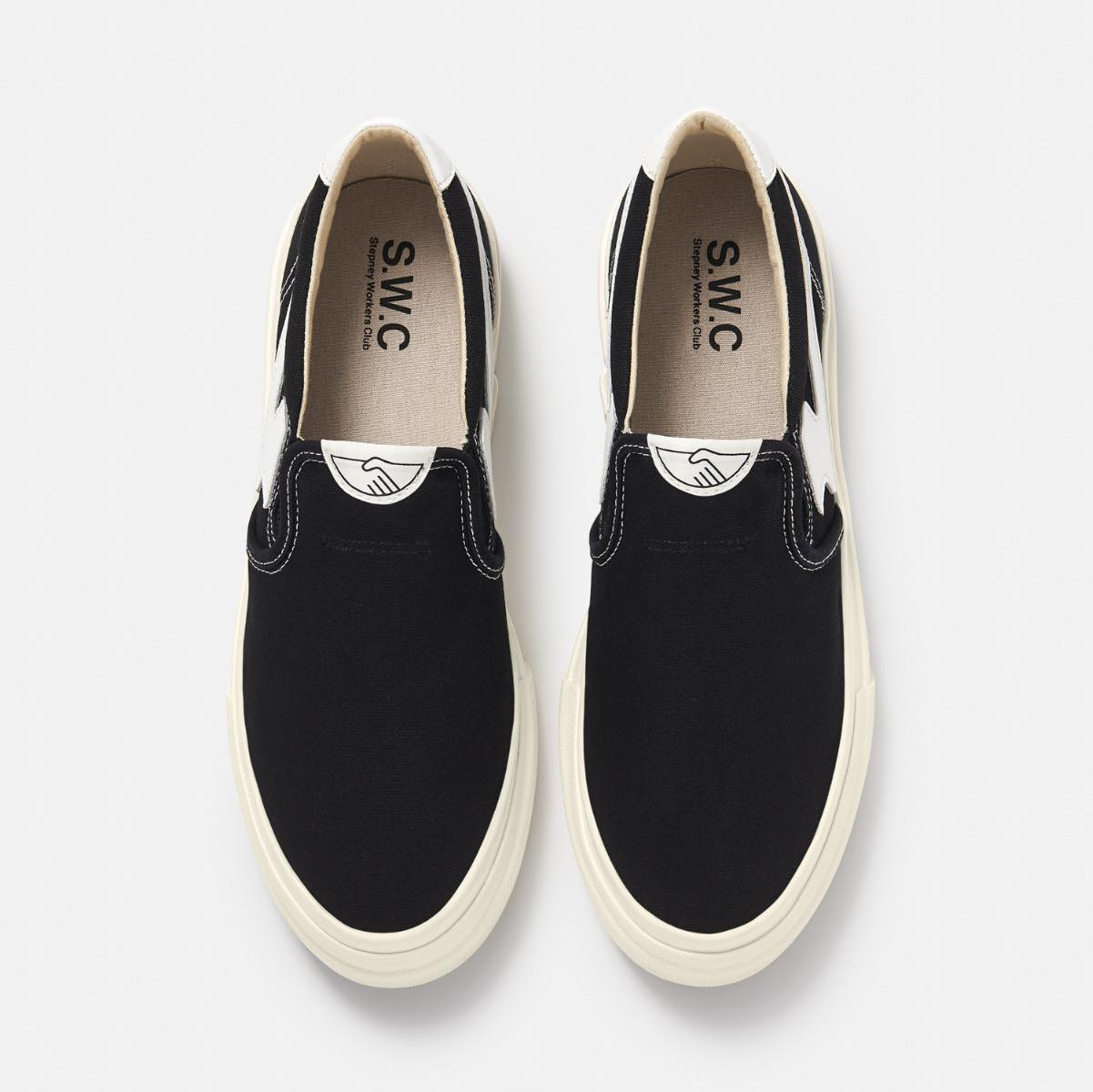 STEPNEY WORKERS CLUB LISTER S-STRIKE CANVAS - BLACK / WHITE