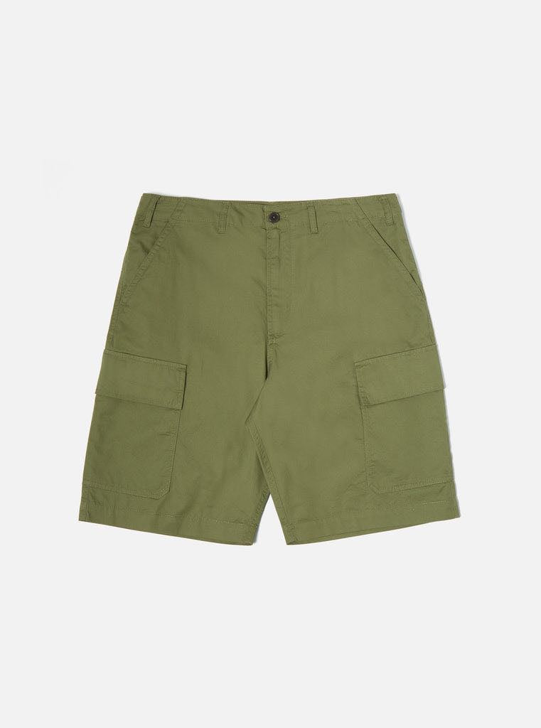 UNIVERSAL WORKS MW CARGO SHORT FINE TWILL - OLIVE