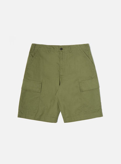 UNIVERSAL WORKS MW CARGO SHORT FINE TWILL - OLIVE