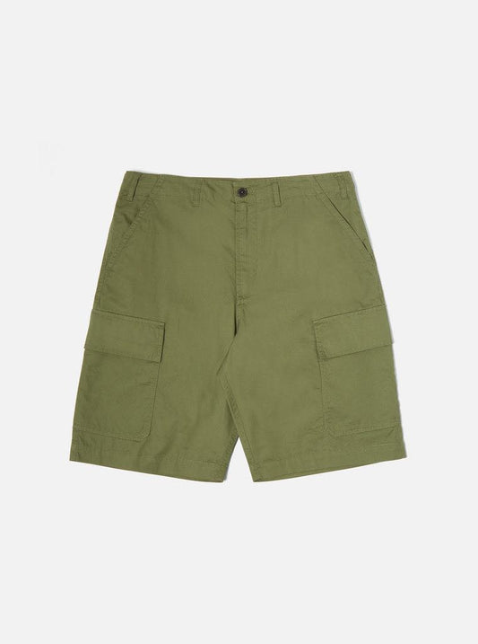 UNIVERSAL WORKS MW CARGO SHORT FINE TWILL - OLIVE
