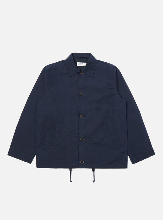 UNIVERSAL WORKS WAYFARER JACKET AERO WAX COTON - NAVY